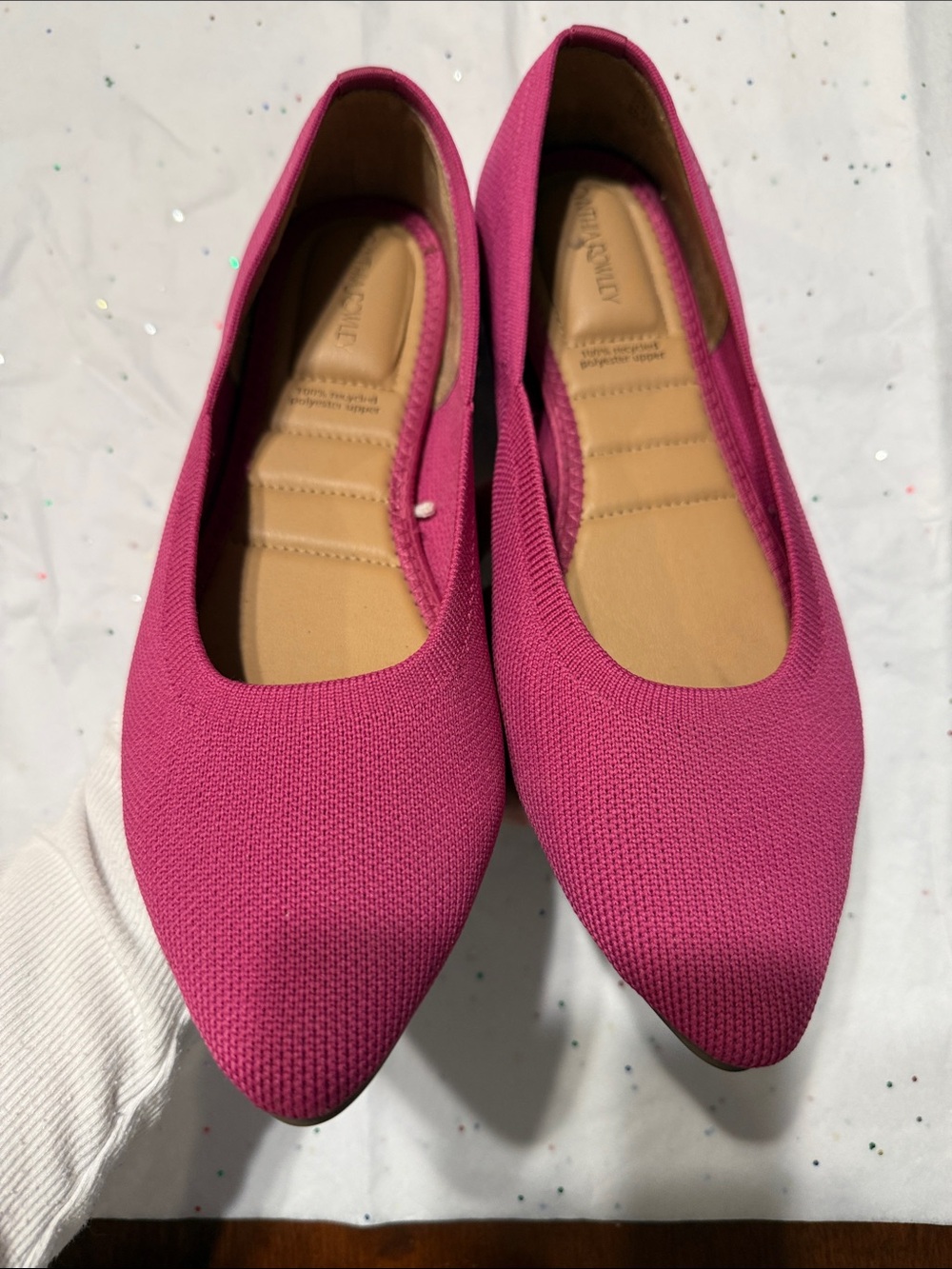Cynthia Rowley Women’s Pink Pointed-Toe Comfort Flats